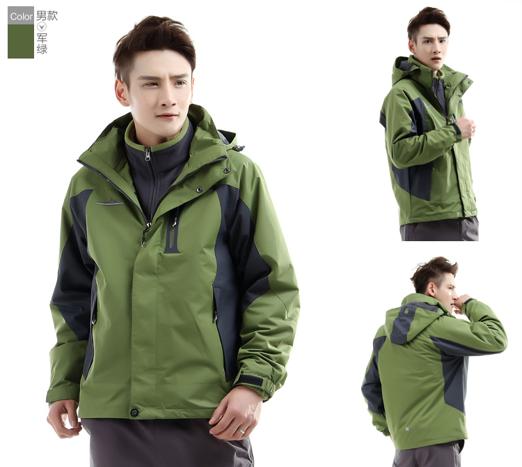 1574327458726665.jpg 秋冬大红色冲锋衣男女大码定制牛栏山汽车4s店工作服印字刺绣logo(图22)