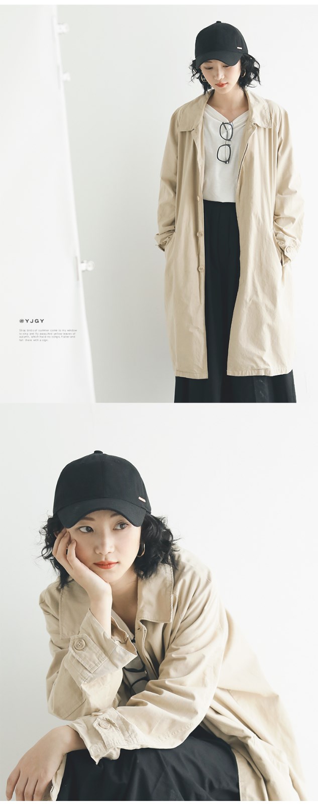 印计谷羽定制款金属标 棒球帽女秋冬韩版百搭鸭舌帽日系文艺帽子(图10)