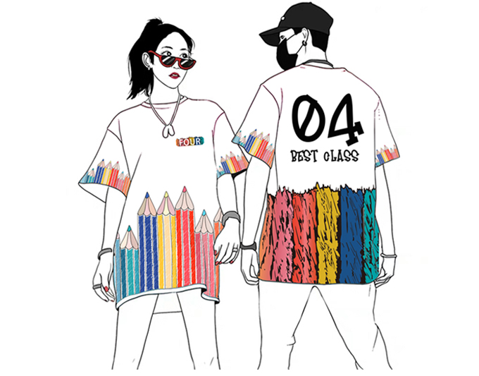 夏季班服定制t恤学生运动会全身印短袖会服毕业聚会工作服定做(图3)