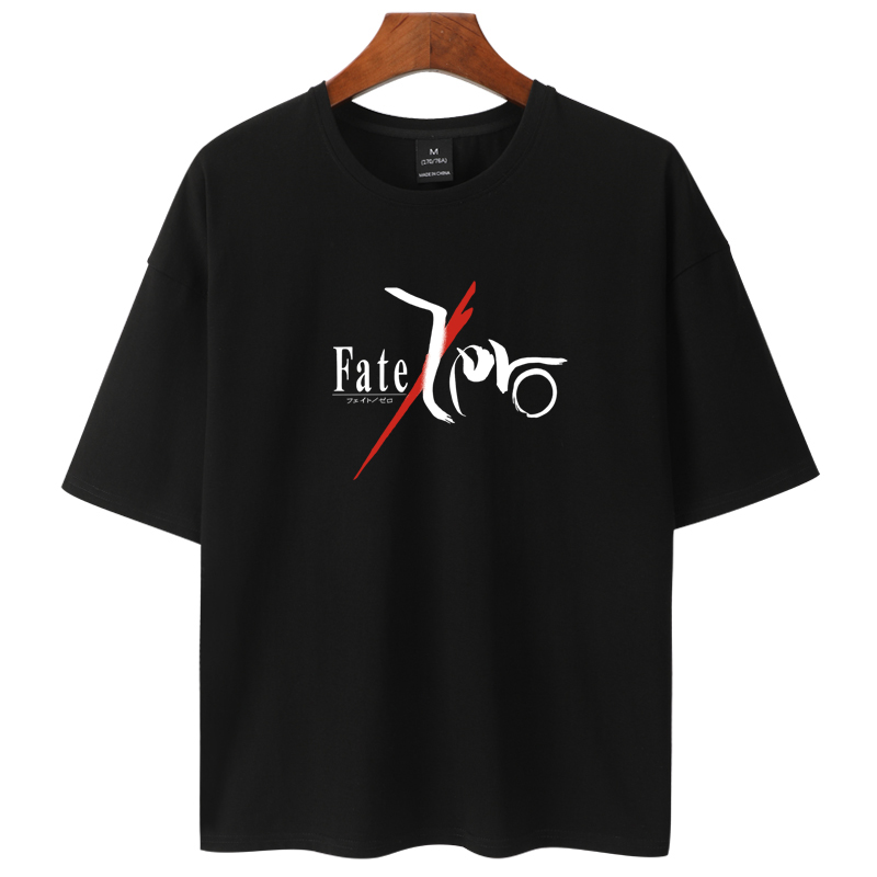 短袖t恤男中袖五分袖5分袖半袖半截袖潮流宽松学生白色纯棉夏装丅(图19)