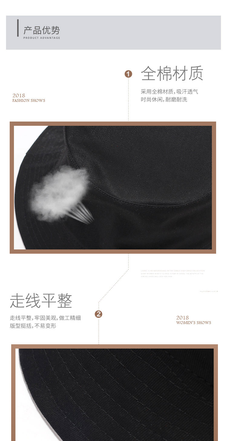 1574473611513799.jpg 渔夫帽定制Logo刺绣印字定做儿童DIY韩版纯色双面渔夫帽盆帽男女(图3)