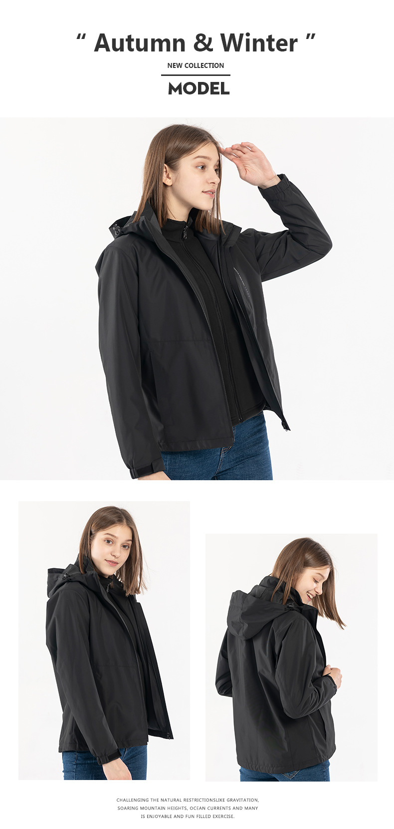 秋冬爆款情侣三合一冲锋衣男防风防水两件套户外服女团购定制印标(图19)