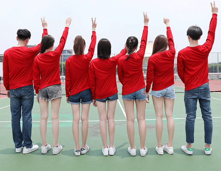 卫衣定制工作服印绣LOGO聚会班服工衣团体广告文化衫圆领长袖T恤(图8)