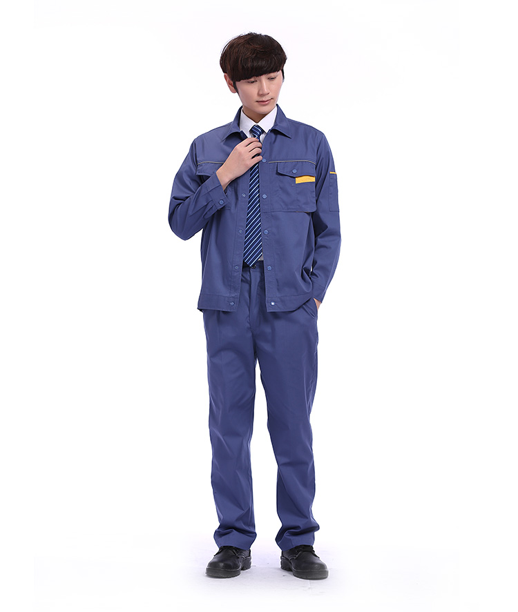 夏季长袖工作服套装薄款工程汽修物流加工车间劳保服透气耐磨纯棉(图15)