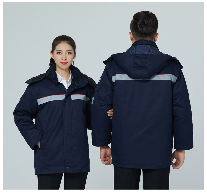 防静电棉衣工作服男石化加厚棉服冬季防寒加油站工装劳保服(图9)