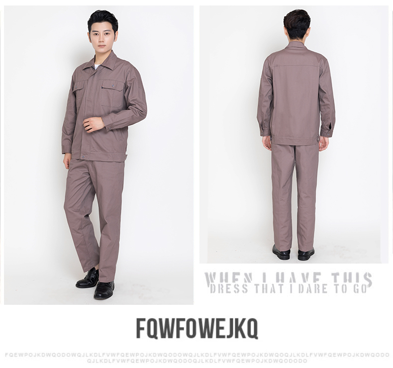 秋冬季纯棉工作服套装男电焊工厂车间维修汽修服劳保服定制上衣(图9)