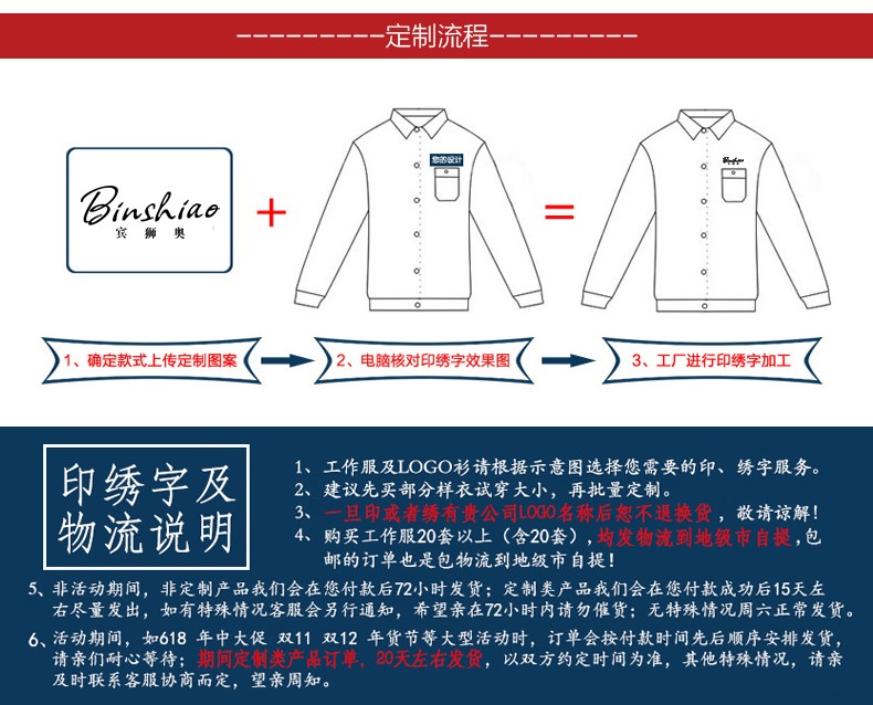 秋冬季纯棉工作服套装男电焊工厂车间维修汽修服劳保服定制上衣(图19)