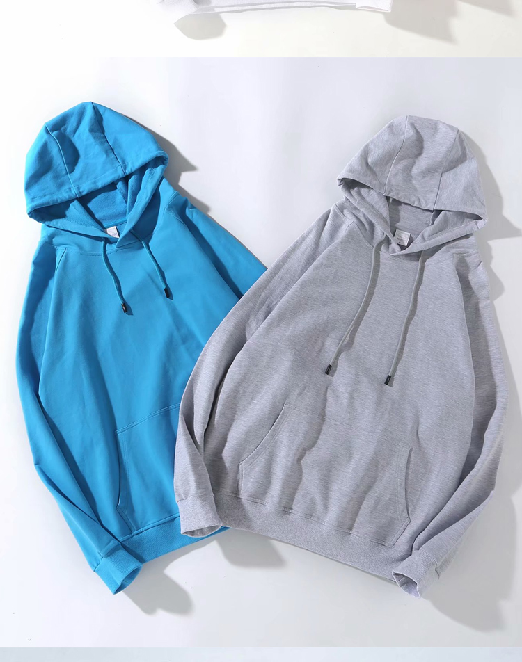 秋季落肩薄款卫衣定制教育亲子装幼儿园童装带帽套头长袖印logo字(图2)