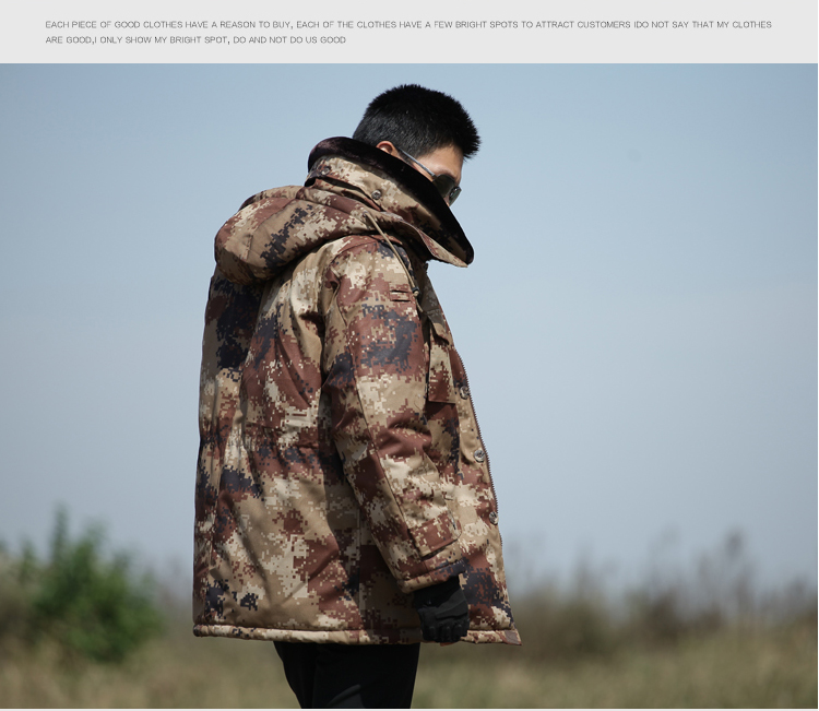 荒漠沙漠大衣加厚迷彩大衣冬季军大衣迷彩棉服防寒作训服棉大衣(图14)