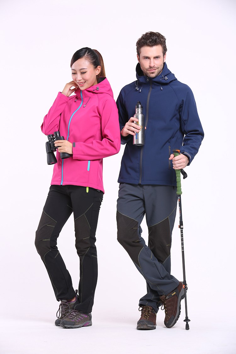 软壳户外单层冲锋衣定制秋冬保暖抓绒运动防风防水外套定做印logo(图21)