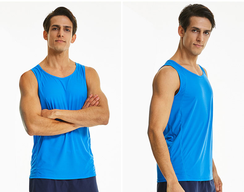 运动背心男宽松 夏季速干跑步背心 透气健身篮球服 无袖t恤(图7)