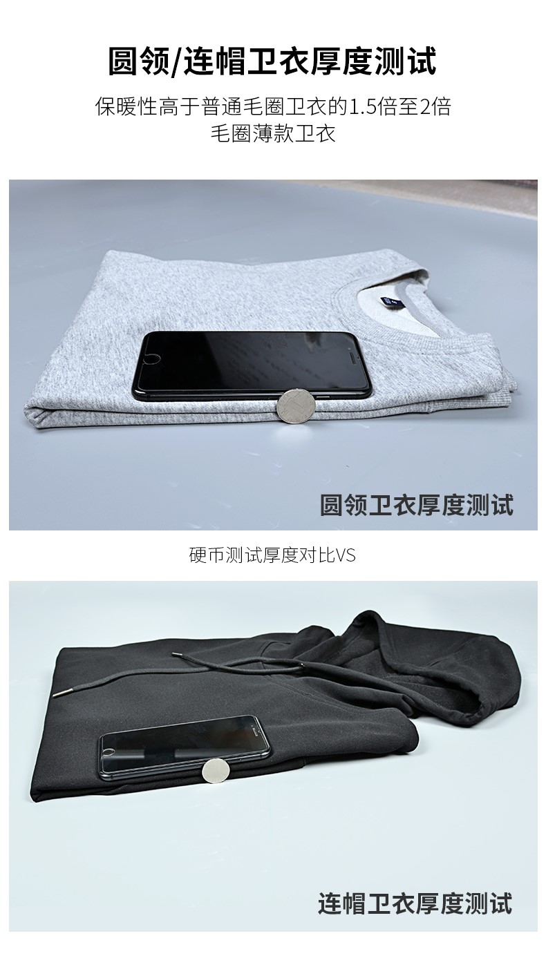 卫衣定制印logo工作服diy印字刺绣工衣移动5g班服外套来图定做薄(图4)