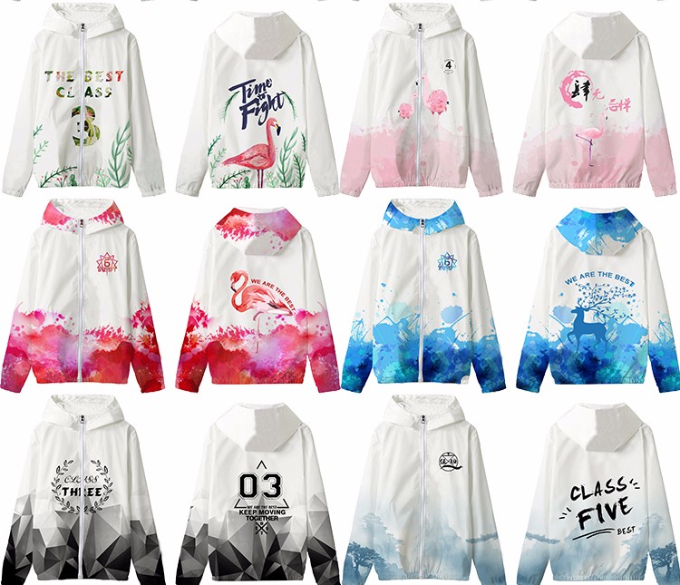 全身印班服长袖连帽外套拉链风衣定做diy学生运动会队服卫衣定制(图16)