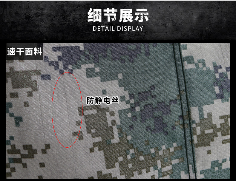 正品配发丛林迷彩服套装夏装军训服男女特种兵林地荒漠迷彩作训服(图9)