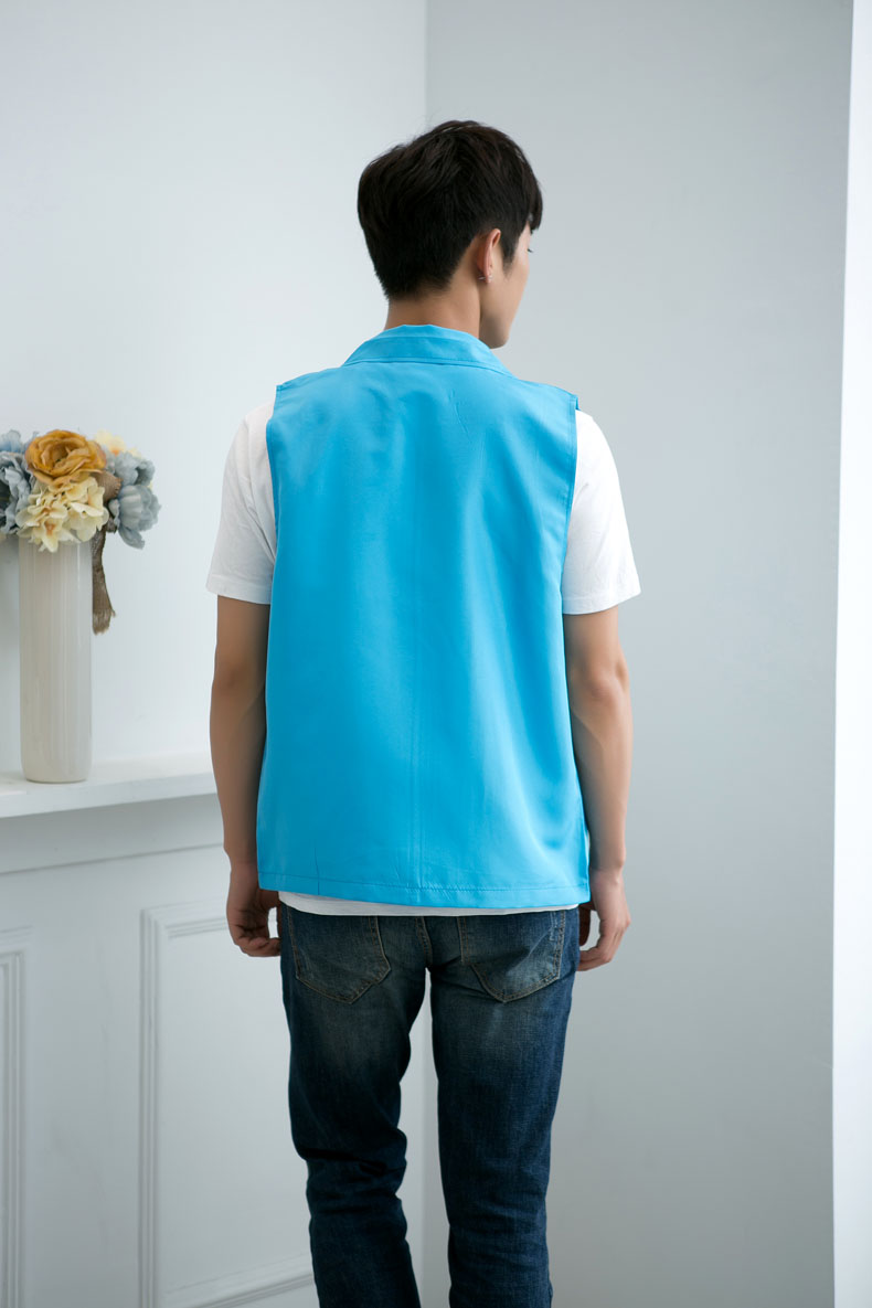 印logo定制志愿者马甲义工工作服公益活动服装v领背心纯棉红马甲(图11)