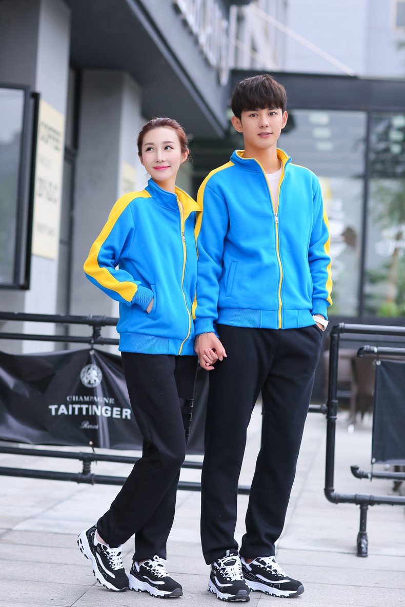 秋冬装快餐火锅店服务员工作服长袖卫衣定制超市工装加厚外套印字(图32)