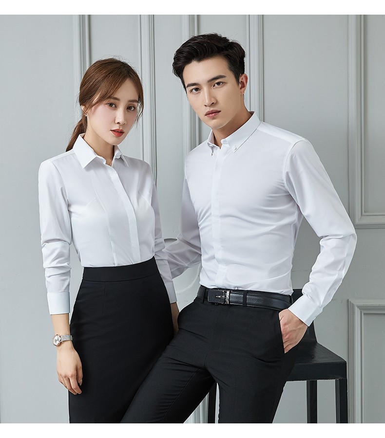 8166#免烫100%柔丝竹纤维 无口袋-暗扣-长袖衬衫(图15)