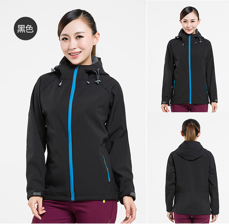 软壳户外单层冲锋衣定制秋冬保暖抓绒运动防风防水外套定做印logo(图15)