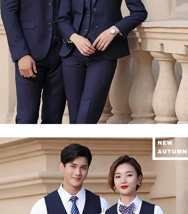 9951#男女西服 蓝条纹(图3)