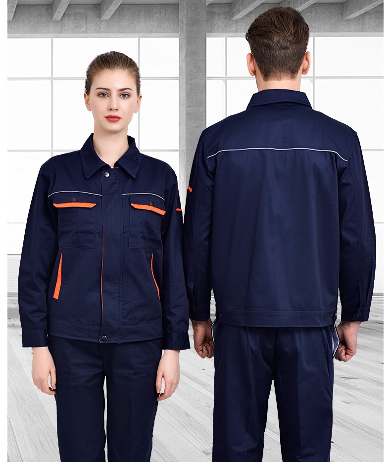 工作服套装男 长袖加厚耐磨工厂车间汽修服劳保服上衣定做印字(图17)