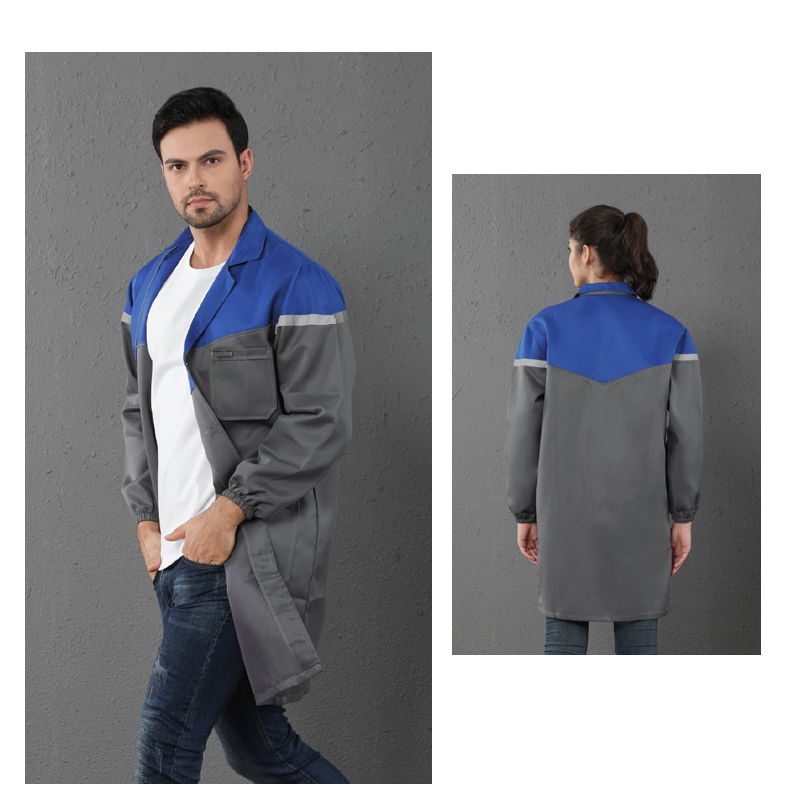 工作服男蓝大褂劳保服搬运定制罩衣仓库耐磨防尘大码长袖款定制(图8)