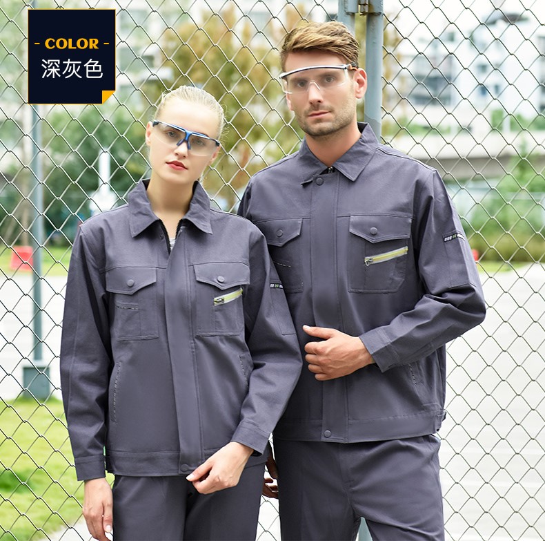 纯棉工作服套装男全棉春秋加厚耐磨焊工防烫劳保服汽修服上衣定制(图14)