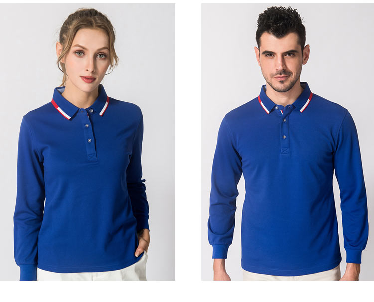 长袖polo衫定制印logo工作服翻领员工班服男女文化广告衫印字定做(图21)