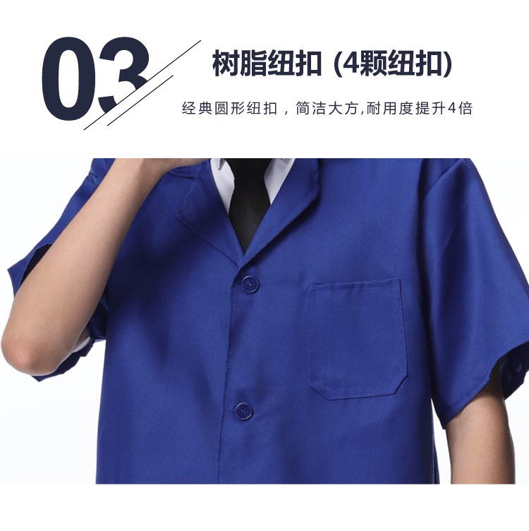 蓝大褂工作服男女劳保服罩衣仓库搬运工服长袖耐磨防尘长款长大褂(图7)