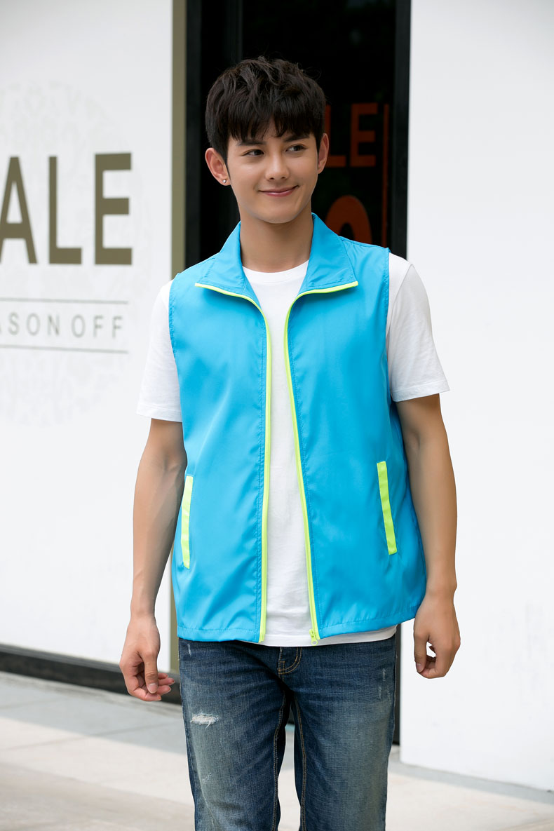 印logo定制志愿者马甲义工工作服公益活动服装v领背心纯棉红马甲(图53)