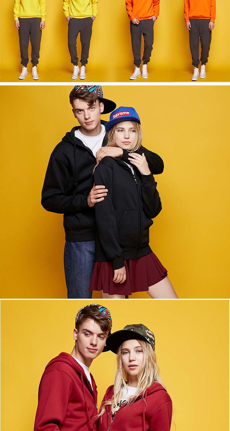 潮流班服长袖卫衣定制diy定做拉链帽衫外套加绒工作衣服印字logo(图15)