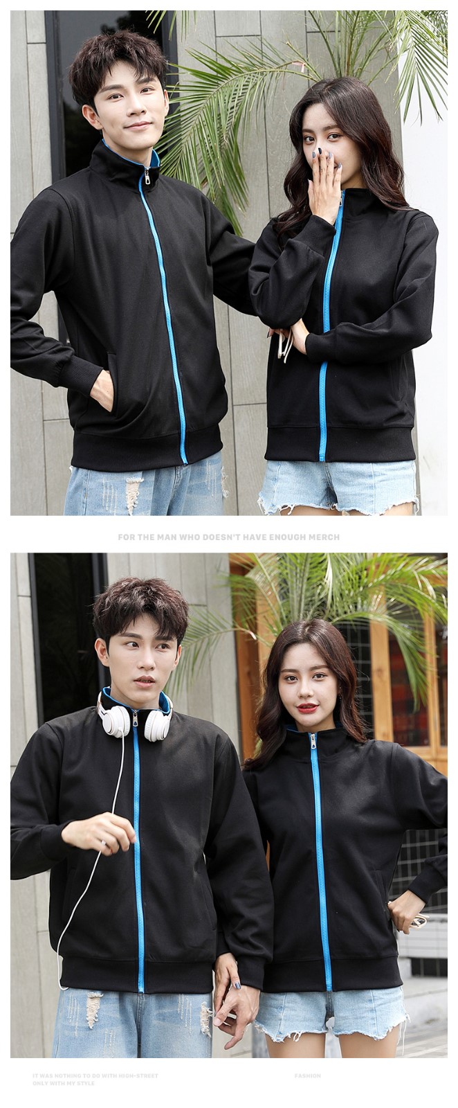 卫衣定制印logo加绒加厚拉链外套连帽服务员工作服订制团体服印字(图12)