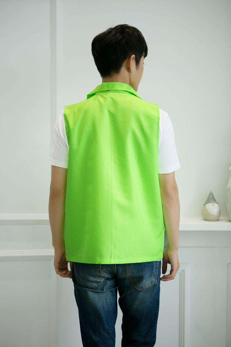 印logo定制志愿者马甲义工工作服公益活动服装v领背心纯棉红马甲(图42)