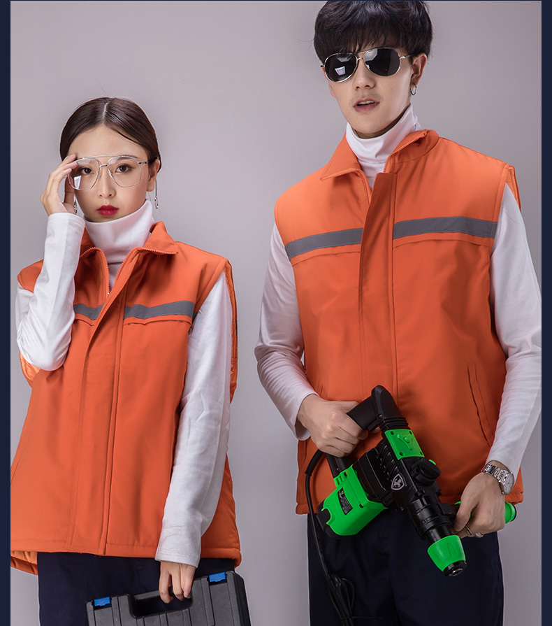 工作服马甲环卫马甲铁路公路马甲反光条马甲_背心工装马定制(图12)