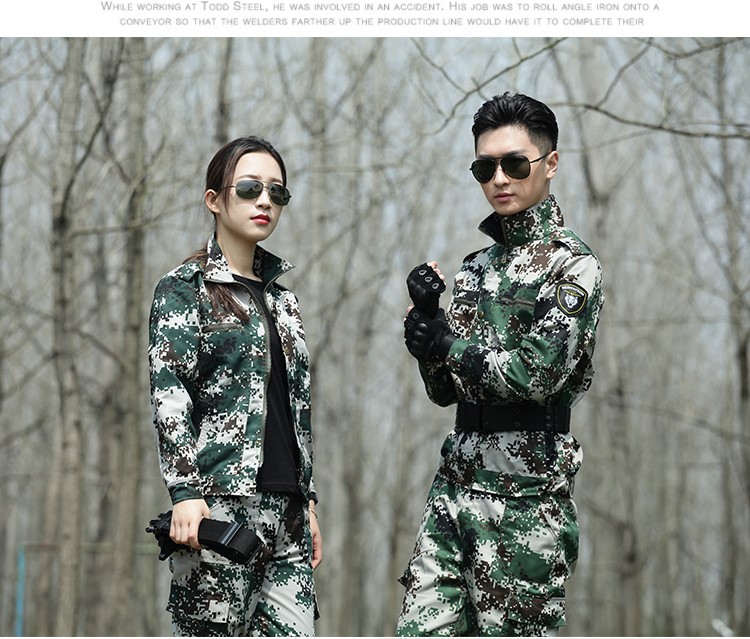 荒漠丛林迷彩服套装男特种兵学生薄款耐磨军训服军装女劳保工作服(图9)