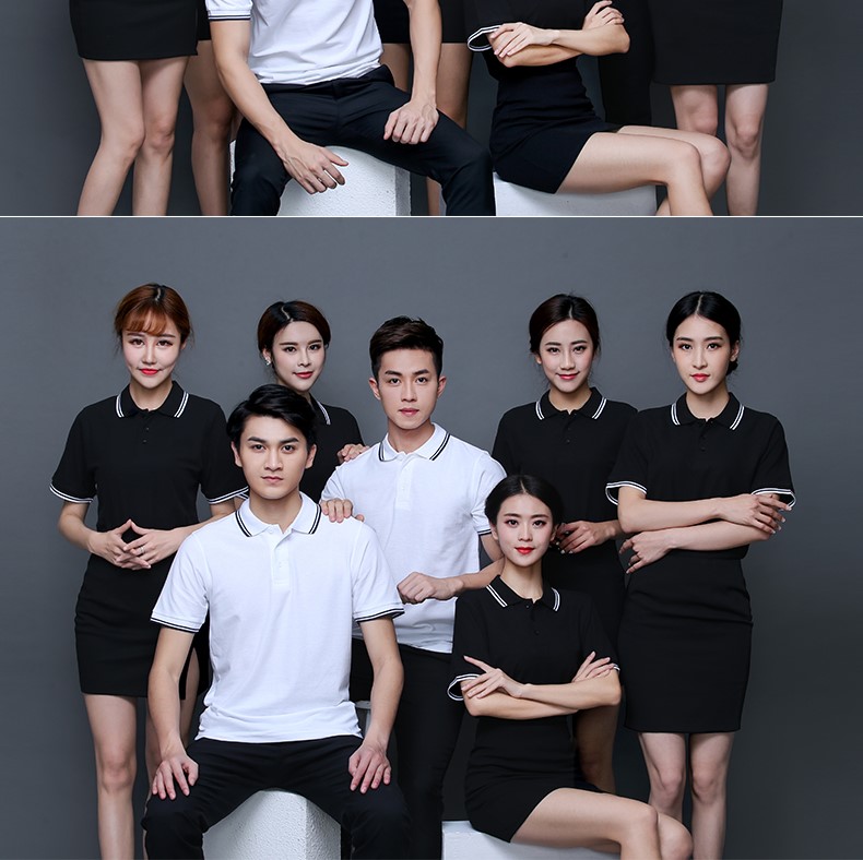 polo衫定制logo企业工作服t恤短袖翻领定做公司文化衫团体服印字(图16)