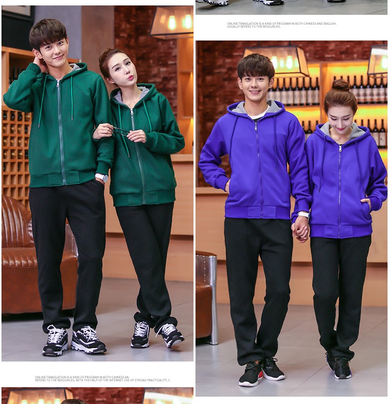 卫衣工作服长袖定制超市卖场班服火锅店餐厅奶茶快餐店工作服加绒(图15)