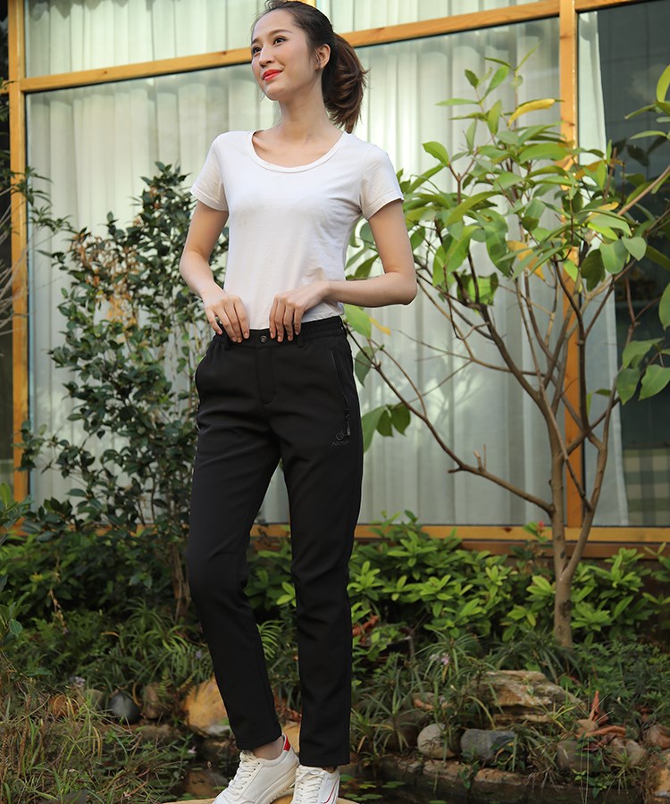 秋冬季户外抓绒软壳冲锋裤女加绒加厚防水防风寒滑雪裤男大码宽松(图13)