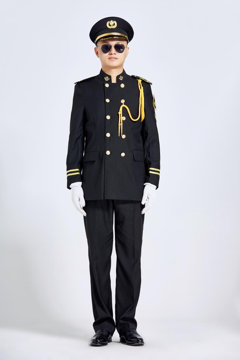 1577107085399753.jpg 新款春秋立领保安服形象岗礼宾服物业售楼部房产制服工作服套装男(图9)