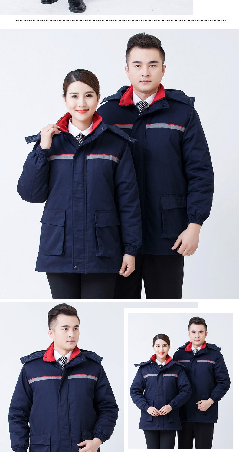 防静电棉服加油站工作服冬装 劳保棉衣 中石化反光条冬装棉袄(图13)