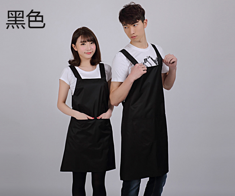 防水围裙定制印字logo防油美甲奶茶咖啡餐馆超市工作服务(图9)