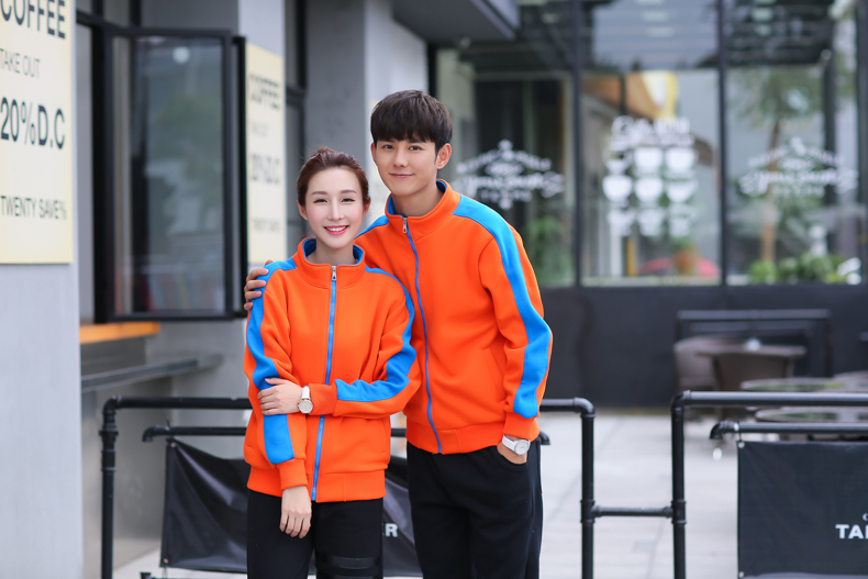 秋冬装快餐火锅店服务员工作服长袖卫衣定制超市工装加厚外套印字(图24)