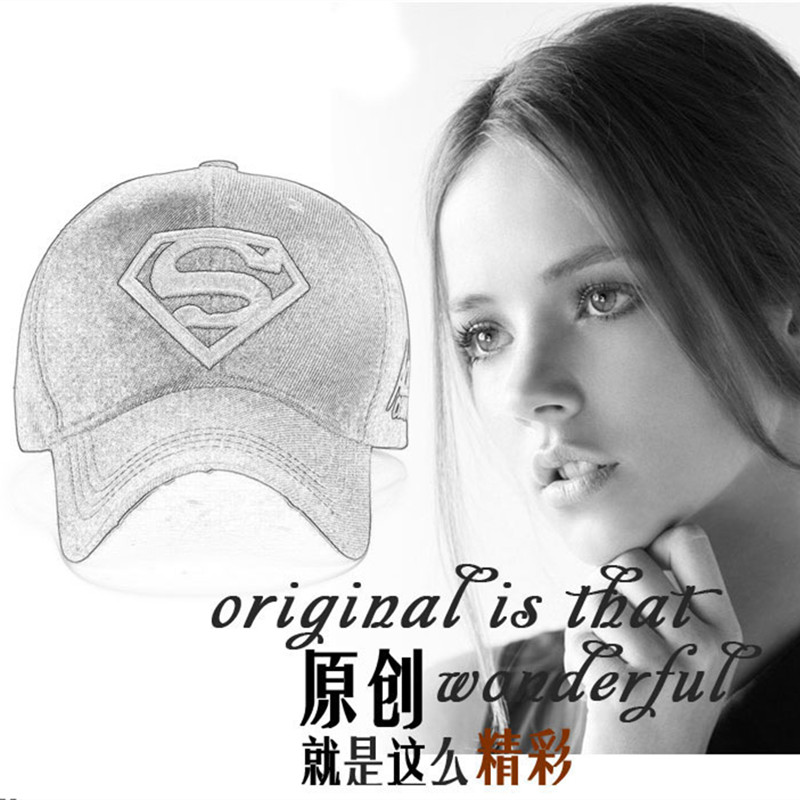 帽子男士夏天鸭舌帽韩版潮超人防晒遮阳帽棒球帽女青年情侣太阳帽(图1)