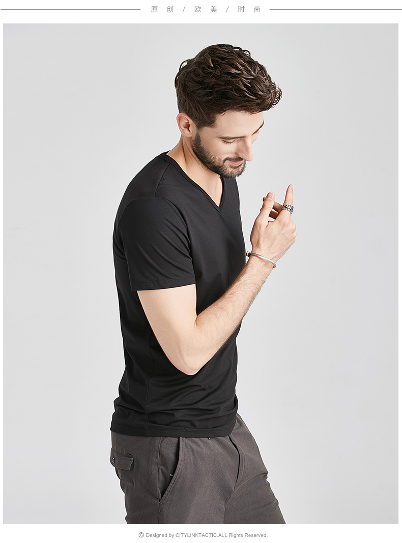 1574760008155753.jpg 莫代尔棉短袖t恤男士夏季v领衣服潮流半袖丅潮牌冰丝体恤衫(图19)