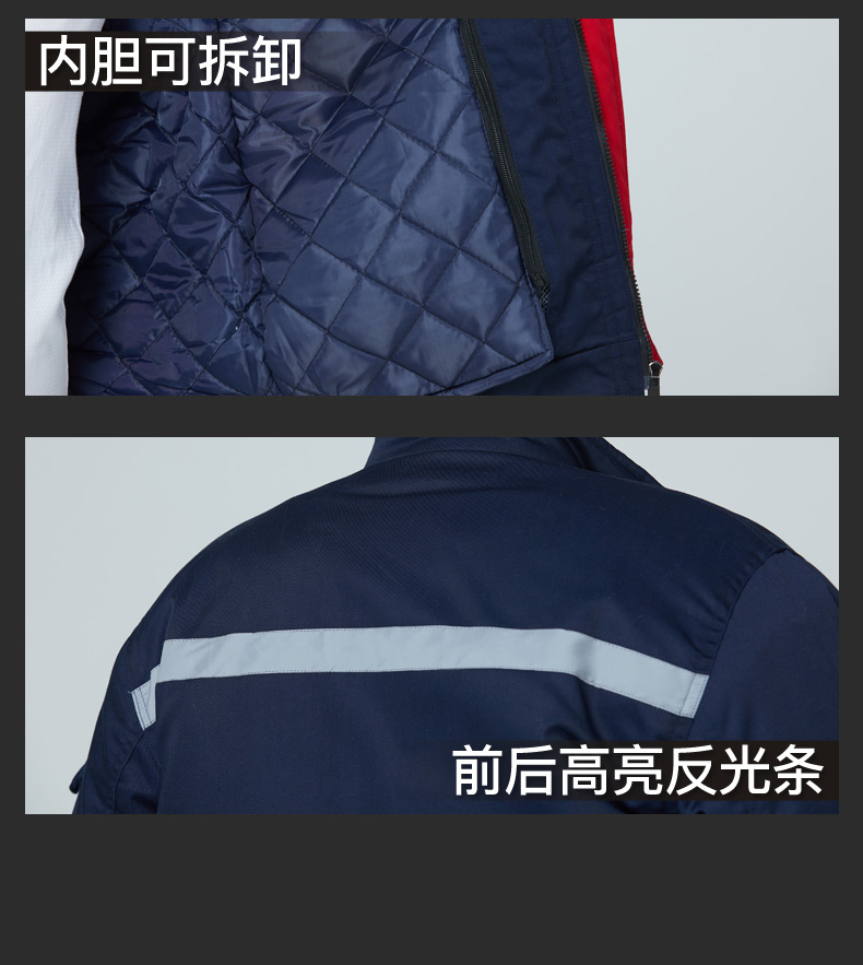 冬季工作服棉衣男加厚活里活面棉服防寒工装上衣耐磨棉袄汽修服(图19)