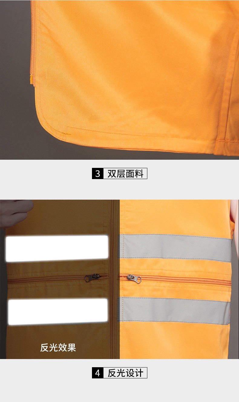工作服马甲定制印LOGO建筑工程施工反光条安全背心外卖送餐员制服(图11)