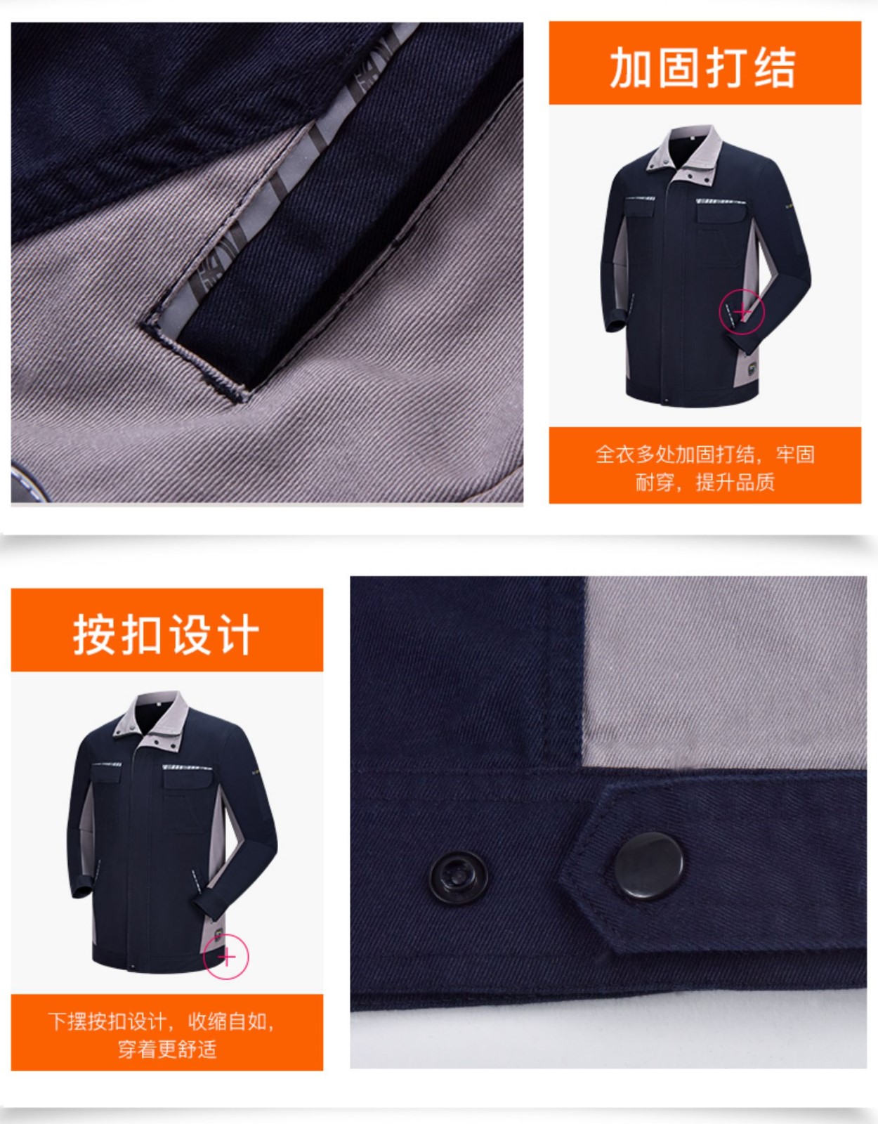 纯棉秋冬季长袖工作服套装男士维修汽修服全棉电焊防烫阻燃劳保服(图36)