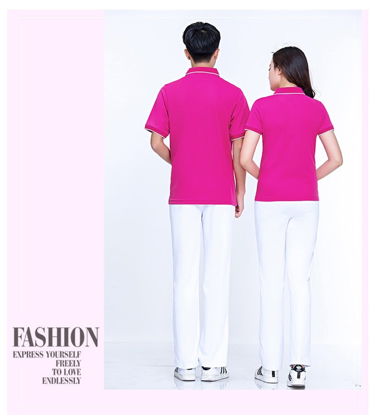 夏季情侣运动短袖t恤男女速干透气POLO衫团体定制logo工作服上衣(图18)