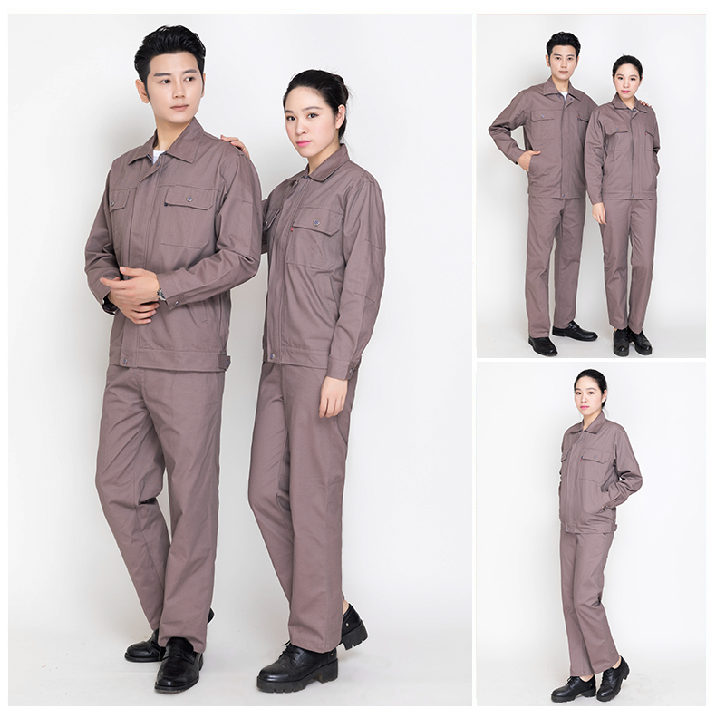 秋冬季纯棉工作服套装男电焊工厂车间维修汽修服劳保服定制上衣(图8)