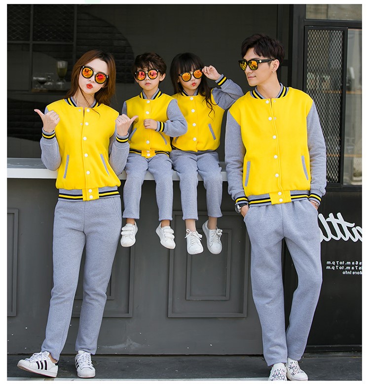 定制幼儿园亲子装2019冬季园服棒球服班服一家三口秋装团体服套装(图16)