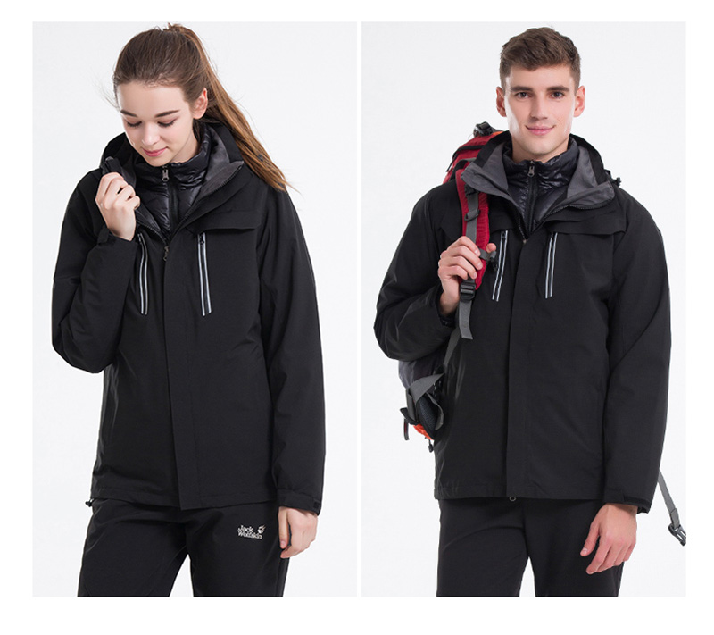 户外冲锋衣男女潮牌三合一两件套冬季加厚西藏防水滑雪定制登山服(图13)